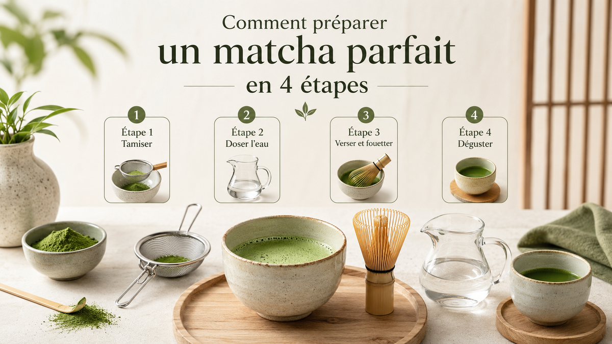 Comment préparer un matcha parfait en 4 étapes