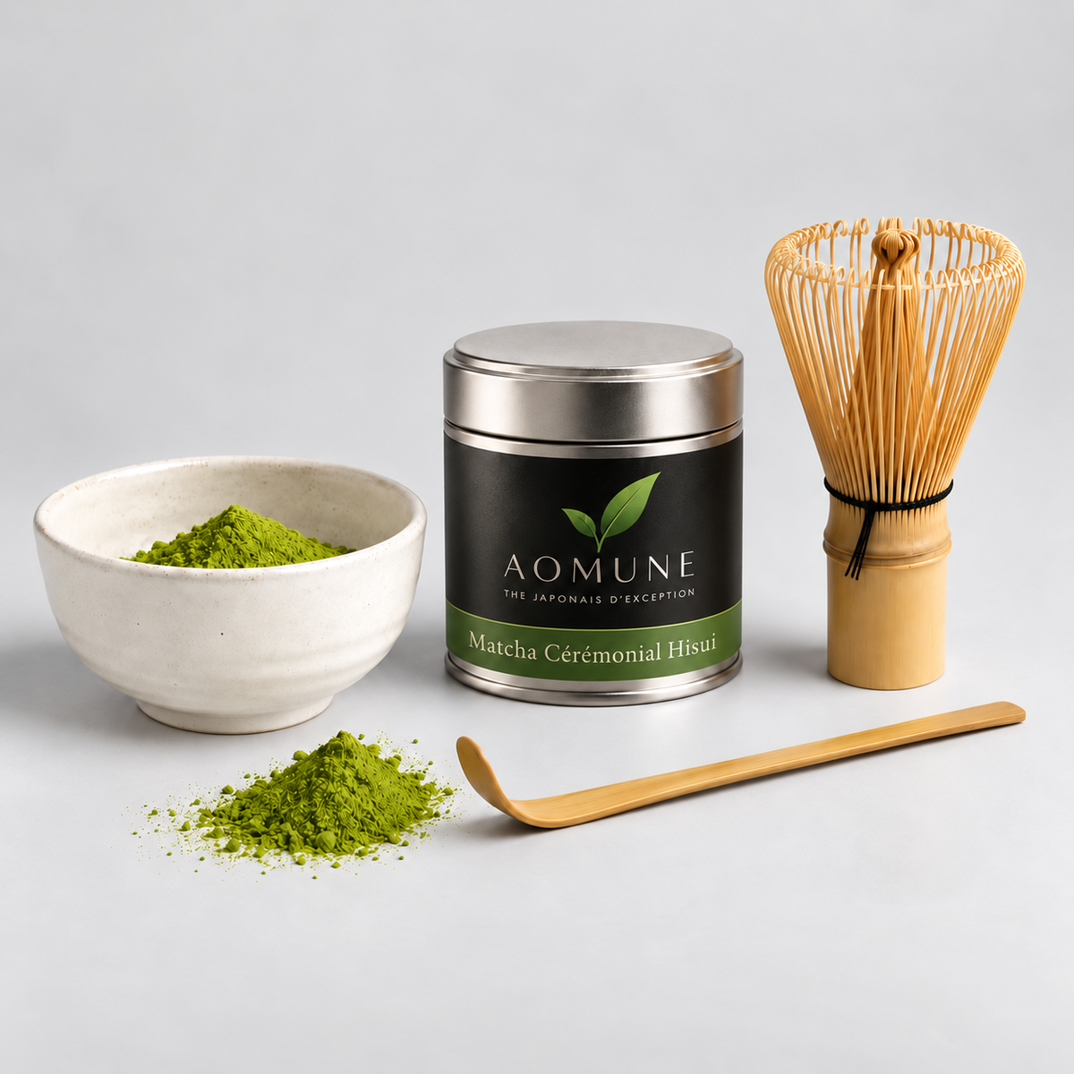 AOMUNE Matcha Cérémonial Hisui avec bol et chasen