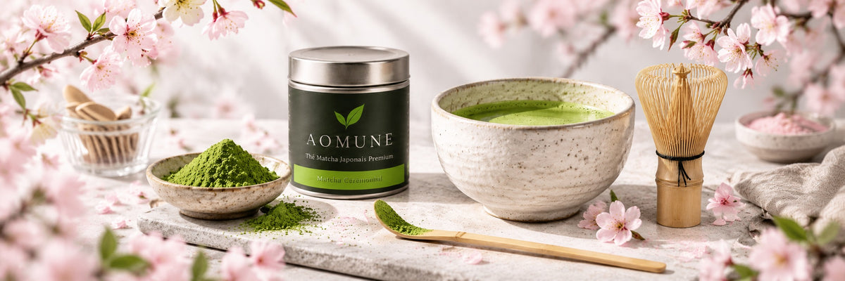 AOMUNE Matcha Cérémonial sous les sakuras